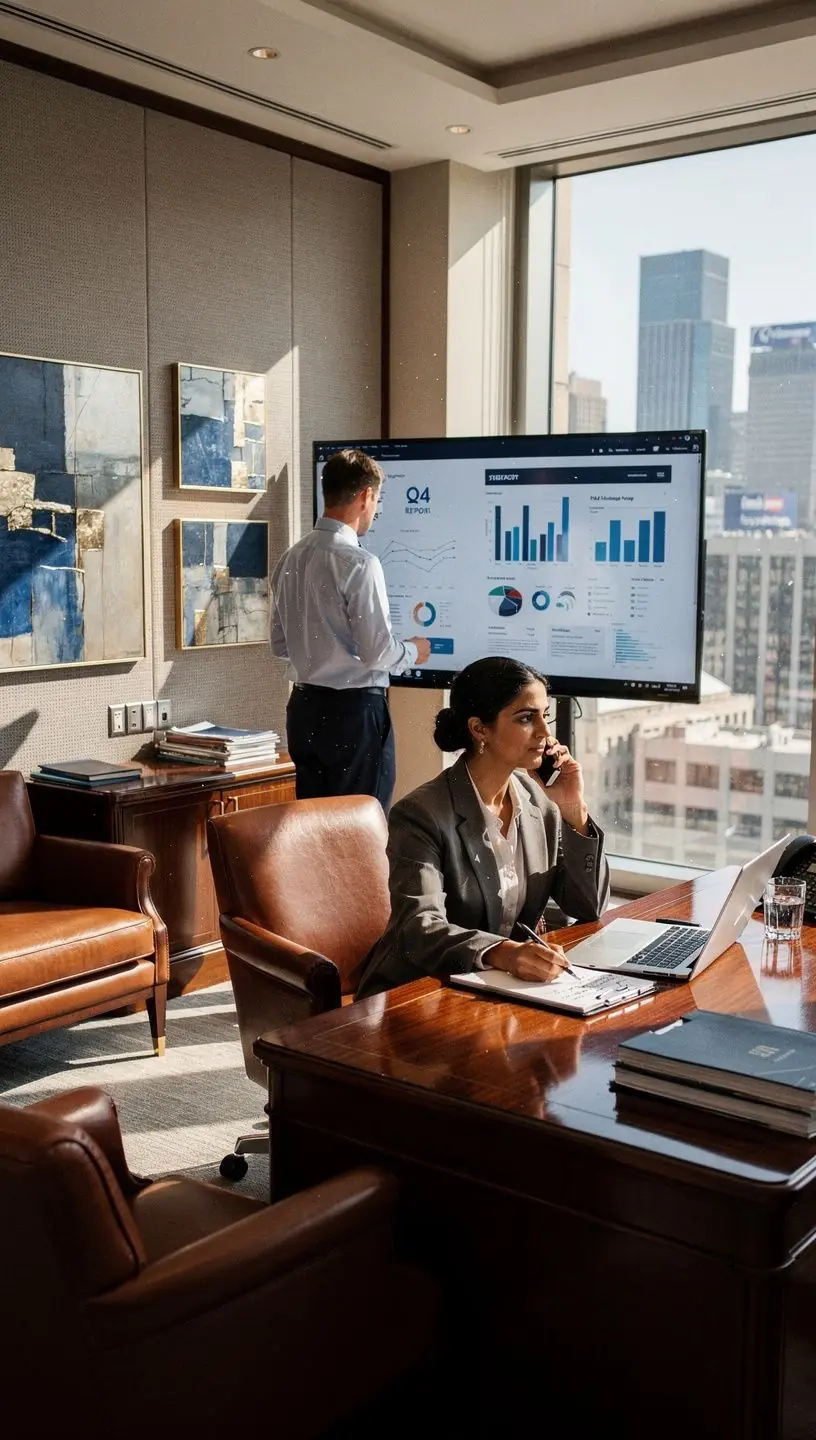 Комфортное рабочее место с акустическими панелями для улучшения звукоизоляции