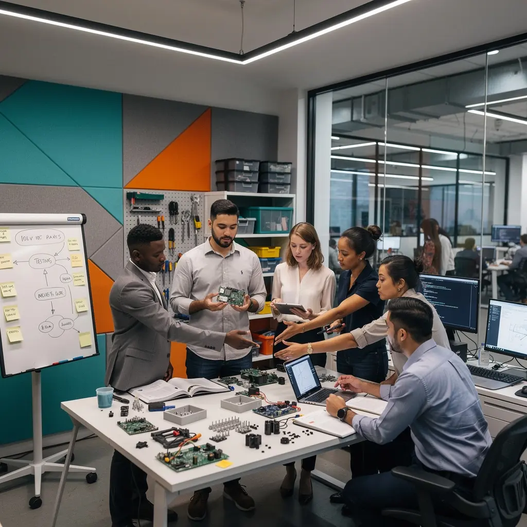 Офисная кухня с удобными местами для отдыха и общения сотрудников